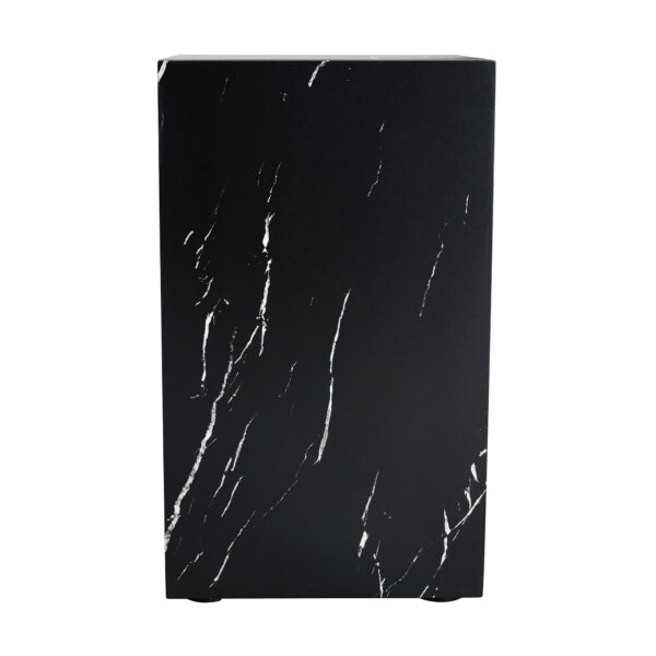8173136e30af4cf385c4a4113b33613a_780b61f08627b9d55635ccc68cf0cce3 11.8*11.8*19.6 Inch Black Marble Texture MDF Coffee Table - Luxurious Design, Perfect Living Room Accent.Rectangular fashion texture design coffee table, suitable for various situations and scenes.