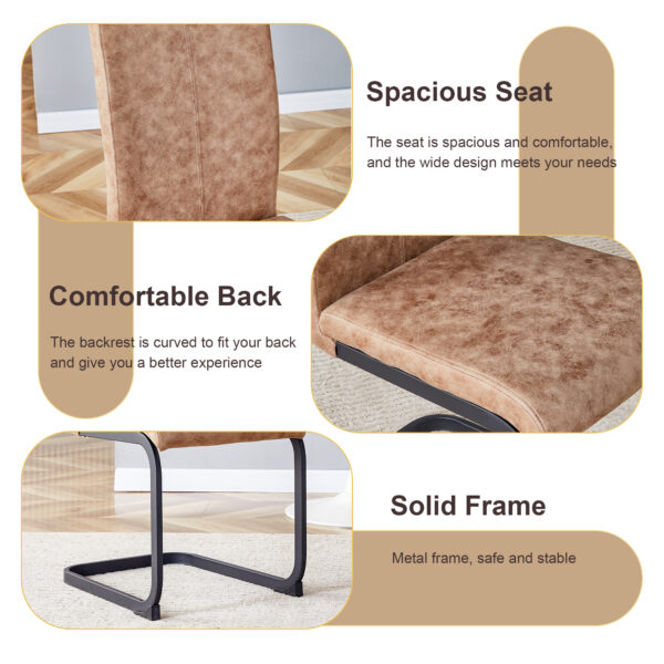 8188a7ecb66c453792f587c82cd9f5ea_1e3ec0dfc7a02ada7f9c88def897f3e3 Table and chair set. A minimalist retro rectangular dining table with a specially textured top and black metal legs, paired with 4 soft chairs and black metal legs, showcases a beautiful home style.