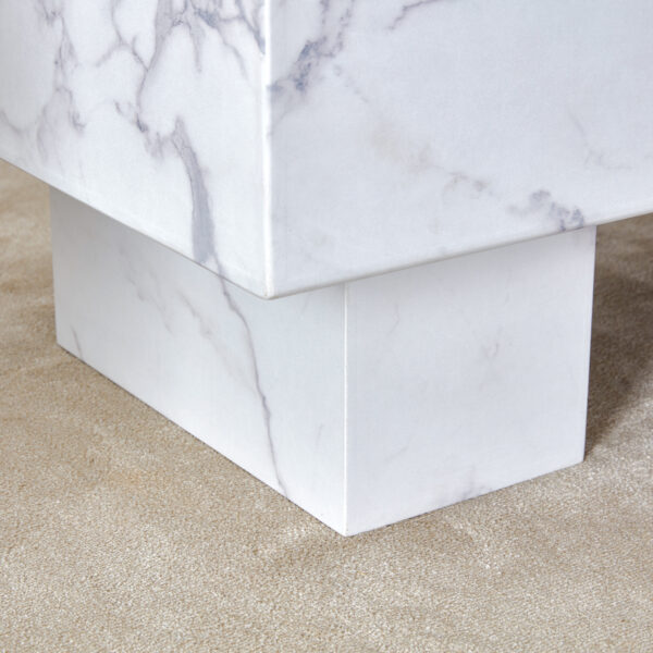82429102da724e67b2a225f1301ee01f_20240123_b51bacddc71be742b37bc7764a926976 Modern Simple White Marble Texture MDF Coffee Table - 43.3"x21.6"x17.2" Practical Model.Making it an ideal addition to any living room or apartment.W1151134962