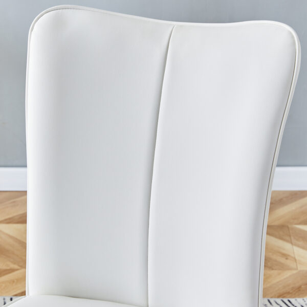 829c703918794055b4dd32dd4947e58a_20231018_088d14c7c2d3d2828af2085d128c98d0 Modern minimalist dining chairs, office chairs. 4-piece set of white PU seats with silver metal legs. Suitable for restaurants, living rooms, and offices. C-008