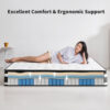 12 Inch  Full Size Breathable Cool Oeko-Tex100 Cover Memory Foam Individual Pocket Spring Hybrid Mattress