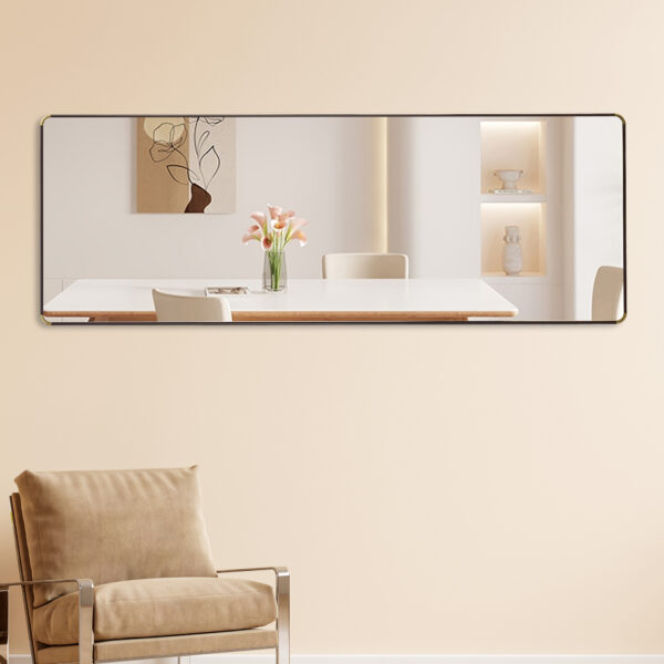 The 4th generation floor standing full-length mirror. wall mirror, bathroom makeup mirror, bedroom foyer, clothing store, wall mounted.    65 "* 23.2"