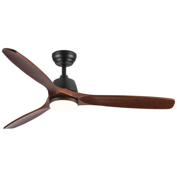 52" YUHAO Farmhouse Rustic  LED Ceiling Fan with Remote Control
