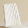 4 Dining Chair Set, White Dining Chair Set, PU Material High Back Seat and Sturdy White Leg Chair for Dining Room, Kitchen and Living Room c-010