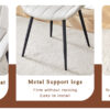 Table and chair set.Modern Black Marble Pattern MDF Dining Table Set-55"x31.4" with 4 Extended Seat Cushion PU Dining Chairs.Light Gray Cushion.Iron Pipe Spraying Chair Legs.