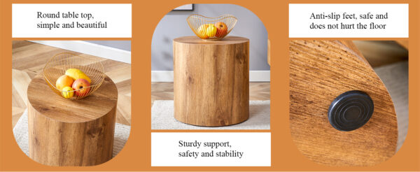 8471d5228b6f451fb461f76a4b3e267b_b8edc4d6e3d5e0de5c21876900f28785 The cylindrical table with its patterned design can be easily integrated into a variety of interior styles, from coffee tables to small dining tables, workbenches or makeshift writing desks.