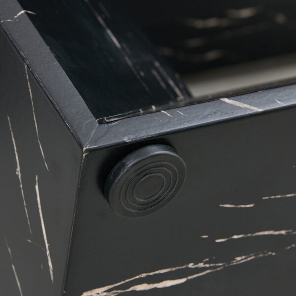 Table and chair set.Black Marble Pattern MDF Dining Set - 63"x35.4" with 4 White PU Chairs With a Widened Backrest Design.Giving you a luxurious feel.