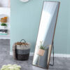 4rd generation packaging upgrade brown solid wood frame full body mirror, dressing mirror,  decorative mirror, clothing store, floor standing mirror. W1151124247