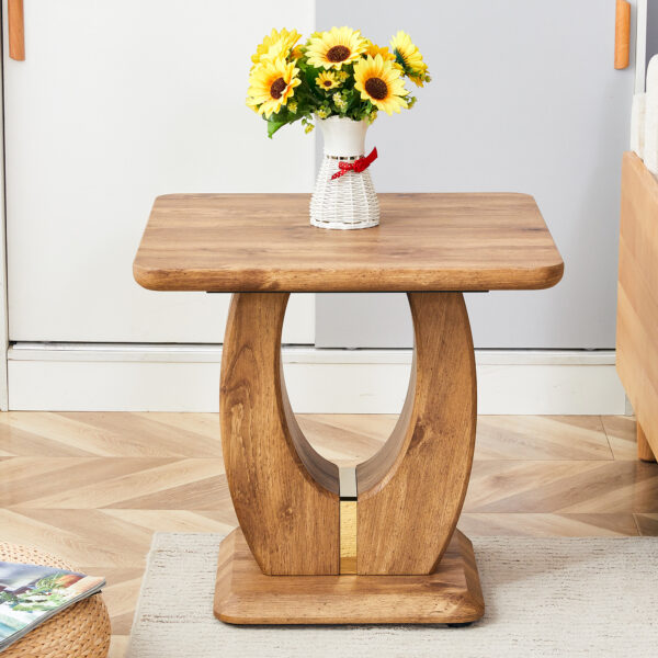 84cb98df6af643b3919c426a24b7e938_dfa51c21c88ba9c21db5492eb930c462 Modern Minimalist Wood Texture Sticker-Patterned MDF Square Coffee Table. Add a quiet and cozy atmosphere to your home.Wood color,MDF coffee table,wood-colored textured decal,side table.