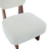 [Set of 2] Modern Beige Lounge Chair with Polyester Upholstery, Sturdy Wood Base With Walnut Finish, Minimalist and Stylish Accent Seating for Living Room, Bedroom, or Office