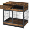 Furniture Dog Cage Crate with Double Doors ,Rustic Brown,31.5"WX22.64"DX30.59"H