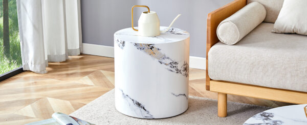 84ef69ef1d504287813192e56466cb97_c3a1bc46bf755b43291e44bf85d2cb8e The cylindrical table with its patterned design can be easily integrated into a variety of interior styles, from coffee tables to small dining tables, workbenches or makeshift writing desks.