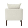 Modern Chenille Accent Chair, Upholstered Armchair for Living Room ,Mid Century Fabric Lounge Chair w/ Pillow, Comfortable Reading Chair with Wood Legs for Living Room, Bedroom,Reception Room (Beige)