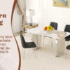 Table and chair set.63*31.4 Inch Pandora Patterned Sintered Stone Dining Table Set - 4 Black Chairs With Silver Metal Legs.Modern Light Luxury.Perfect For Dinner Room,Meeting Room,Kitchen,etc.