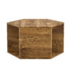 Hexagonal MDF coffee table, characteristic pattern stickers, multi-hole design to give more storage space, simple and convenient design makes it suitable for all kinds of style scenes.