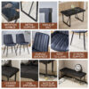 Table and chair set.Modern Black Marble Pattern MDF Dining Table Set - 55"x31.4" with 4 Extended Seat Cushion PU Dining Chairs and 1 Bench,A Choice of Subtle Luxury for Modern Homes.