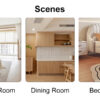 Modern white MDF + sticker material, cube fashion texture design coffee table, suitable for various situations and scenes, is a good choice for home decoration.