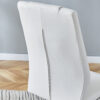 Modern Dining Chairs with Faux Leather Padded Seat Dining Living Room Chairs Upholstered Chair with Metal Legs Design for Kitchen, Living, Bedroom, Dining Room Side Chairs Set of 4 (White+PU )C-001