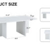 A modern and practical white coffee table. The coffee table is made of medium density fiberboard material, Suitable for living room, bedroom, and study. CT-2O
