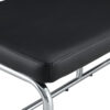 Black shoe changing bench silver metal legs,  sofa bench dining chair, suitable for bedroom fitting room, storage room, dining room, and living room. ST-005