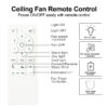 52" YUHAO Farmhouse Rustic  LED Ceiling Fan with Remote Control