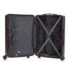 20"/24"/28" 3 pcs/set in ABS Spinner Wheel Luggage, Carry on Suitcase, Matching Color, TSA Combination Lock (Brown)