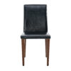 Two black PU dining chairs, simple and versatile, comfortable and accompanied. The exquisite and multifunctional dining chair has opened up a comfortable new experience. (2-piece set)