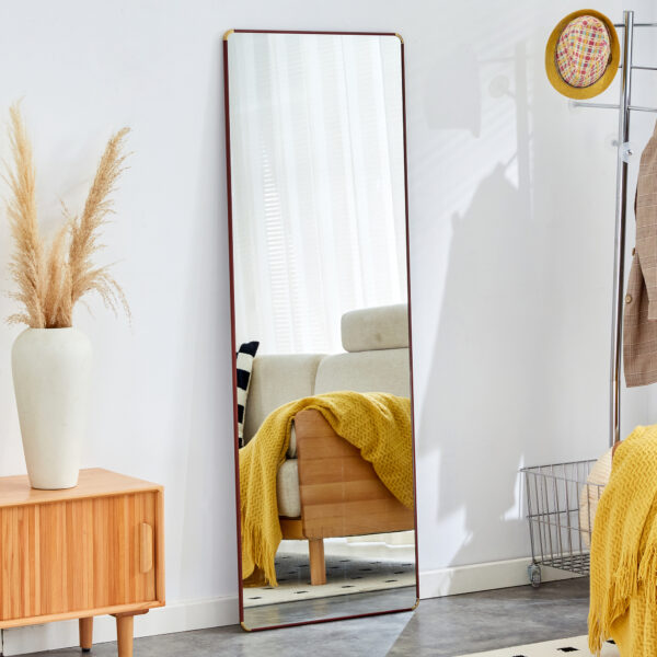 The 4th generation floor standing full-length mirror. wall mirror, bathroom makeup mirror, bedroom foyer, clothing store, wall mounted.    65 "* 23.2"