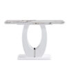 Modern Simple Glossy White Rectangular Counter Bar Table 47.24" x 18.11" x 29.52" For Living Room Bedroom Bedside Entrance House Balcony Office Bathroom. BT-1280