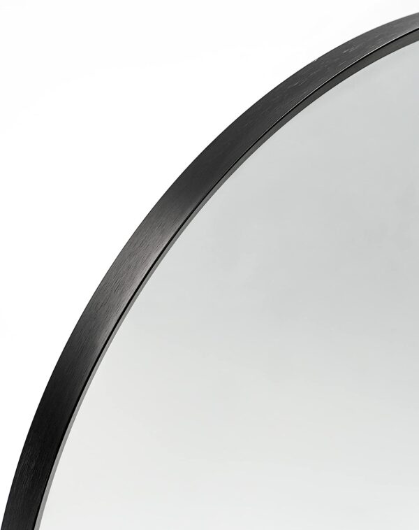 24x36 Inch Black Metal Framed Arched Bathrrom Mirror for Wall.(W2203134097)