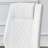 Modern dining chairs, dining room chairs, and golden leg cushioned chairs made of artificial leather, suitable for kitchens, living rooms, bedrooms, and offices. Set of 6 pieces (white+PU )C-001