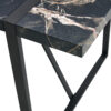 Industrial rectangular MDF black dining table for 4-6 people with 1.5 inch thick MDF top and black metal legs for work desk, kitchen, terrace, dining room.55*31.4