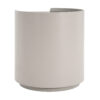 MDF ITALIAN RETRO DOUBLE STORAGE ROUND SIDE TABLE, GRAY BROWN COLOR