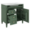 30'' Bathroom Vanity with Top Sink, Modern Bathroom Storage Cabinet with 2 Drawers and a Tip-out Drawer, Single Sink Bathroom Vanity