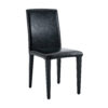 Two black PU dining chairs, simple and versatile, comfortable and accompanied. The exquisite and multifunctional dining chair has opened up a comfortable new experience. (2-piece set)