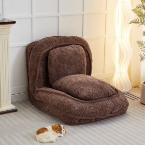 [VIDEO provided] Human Dog Bed ,Lazy Sofa Couch ,5 Adjustable Position,sit,sleep,fold,suit to put in bedroom, living room ,Space Saving Design,Brown