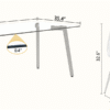 Table and chair set.71 * 35.4 inch rectangular dining table.Tempered Glass Tabletop,Silver 7-shaped Metal Table Legs.Paried With 6 Transparent Plastic Dining Chair with Silver Metal Legs.