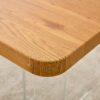 A modern minimalist wooden table with acrylic legs and rectangular tables. Computer desk. Dining table. Suitable for restaurants, living rooms, and kitchens. F-1298