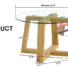 Modern practical circular coffee tables. Made of transparent tempered glass tabletop and wood colored MDF material. Suitable for living rooms and bedrooms.31.5"*31.5"*17.7"