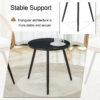 Modern 3-Piece Set: 17.7" Anti-Spill Round Coffee Table + 2 Rattan Swivel Chairs, Outdoor Patio Furniture for Tea Time.Suitable for Various Outdoor Venues.3-piece Set Packaged As A Single Package.
