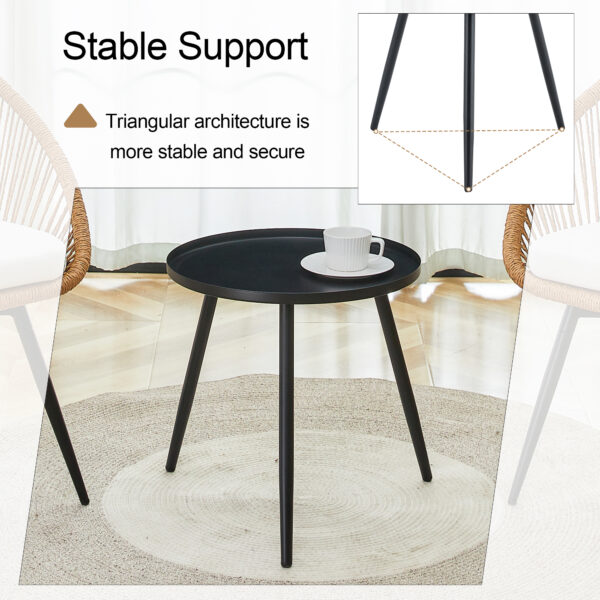 8a11e865b01f41e2a922e03491382bcb_d4ae5a868b676c90a4956de35f985d96 Modern 3-Piece Set: 17.7" Anti-Spill Round Coffee Table + 2 Rattan Swivel Chairs, Outdoor Patio Furniture for Tea Time.Suitable for Various Outdoor Venues.3-piece Set Packaged As A Single Package.