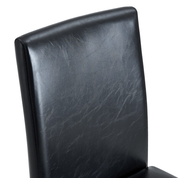 8a86db46fd46403cb7a89175ded97fb5_e60c593762beb61ef29d6d0d735e12a0 Two Black PU dining chairs,Silver Metal Legs.Simple and versatile, comfortable and accompanied. Exquisite and versatile dining chairs unlock a comfortable new experience.(Set of 2)