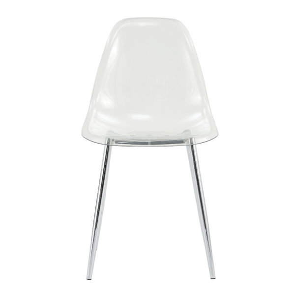 8a8de6977869415aa06e9502df1accbb_20230114_c5c04cc52840c7e03953a2f96abaa9d5 Modern minimalist transparent dining chair, plastic chair, armless crystal chair, Nordic creative makeup stool, negotiation chair, silver plated metal leg 6-piece set, TW-1200