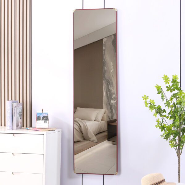 The 4th generation floor standing full-length mirror. wall mirror, bathroom makeup mirror, bedroom foyer, clothing store, wall mounted. 60 "* 16.5"