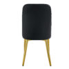 4 modern dining chairs, sleek PU leather backrest, and gold metal legs bring a comfortable home experience to the kitchen, bedroom, and office.