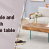 Natural Style MDF Coffee Table - 39.3"x21.6" with Tempered Glass Legs.Density Board Sticker,Reinforced Glass.