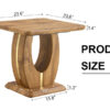 Modern Minimalist Wood Texture Sticker-Patterned MDF Square Coffee Table. Add a quiet and cozy atmosphere to your home.Wood color,MDF coffee table,wood-colored textured decal,side table.