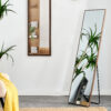 4rd generation packaging upgrade brown solid wood frame full body mirror, dressing mirror,  decorative mirror, clothing store, floor standing mirror. W1151124247