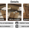A modern minimalist style coffee table. Transparent tempered glass tabletop with wooden MDF columns. Suitable for living room and dining room.  CT-V