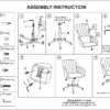 TY Adjustable Office Chair, Home Bedroom, Ergonomic Swivel Chair, Backrest Seat, Comfortable for Long Sitting